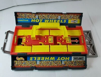 Vintage Mattel Hot Wheels Drag Track Launcher 1997 Red Goodyear Simpson Champion - Image 1 of 4
