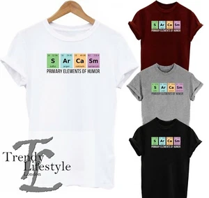 SARCASM PRIMARY ELEMENT OF HUMOR FORMULA FUNNY UNISEX MENS KIDS T-SHIRTS - Picture 1 of 1