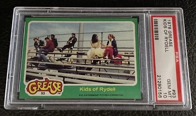 1978 Grease PSA 10 Topps Card 93 John Travolta Danny Zuko Classic Movie Gem Mint - Image 1 of 3