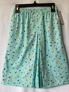 NWT Handmade Girl's Modest Colorful Dots Boxed Culottes/Split Skirt ~ Size 7 - Picture 1 of 5