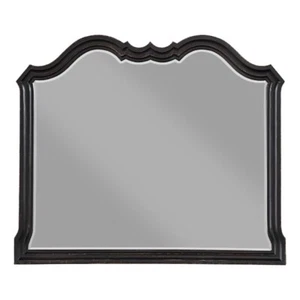 ACME Chelmsford Contemporary Wooden Frame Dresser Mirror in Antique Black - Picture 1 of 2