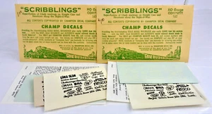 CHAMP HO SCALE SCRIBBLINGS DECAL 2-PACK - Picture 1 of 2