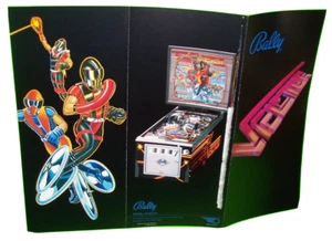 Vector Pinball Flyer Scarce Mini Pamphlet Version Original 1981 Space Age Art - Picture 1 of 3