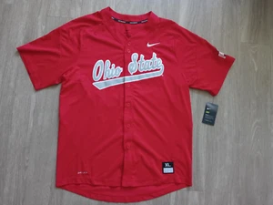 ***NUEVO*** Camiseta de béisbol Nike Ohio State Buckeyes botón completo Dri-Fit para hombre XL - Imagen 1 de 9