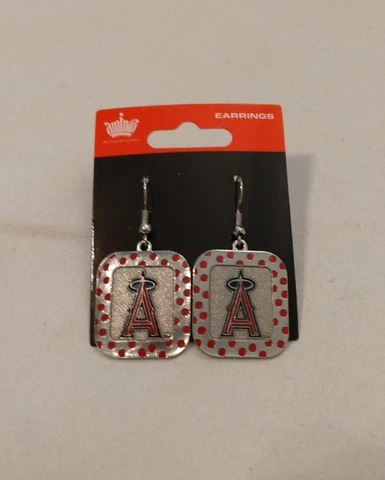Los Angeles Angels of Anaheim MLB POLKA DOT Style Dangle Earrings Cover