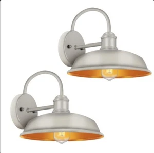 2-Pack Gooseneck Porch Lights Outdoor, Farmhouse Outdoor Light Fixtures - Picture 1 of 6