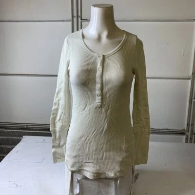 SPLENDID Thermal Forever Henley Top Women's Size M Pale Oak - Image 1 of 4