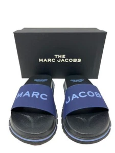 Sandalias para mujer Marc Jacobs The Slide azul marino nuevas con caja - Imagen 1 de 8