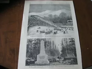1884 Art Print ENGRAVING - ICE CARNIVAL Montreal Canada British Columbia SEE - Picture 1 of 3