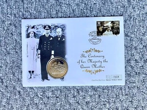 2000 Isle of Man 1 Crown The Life & Times of the Queen Mother 1945 Coin Cover - Picture 1 of 2