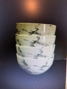 ROYAL NORFOLK White Marble Look Bowl Set of 6 bowls new - Picture 1 of 1