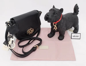 RADLEY LONDON SADDLE STREET BLACK CUTE SMALL HEIRLOOM FLAPOVER BAG BRAND NEW - Picture 1 of 10