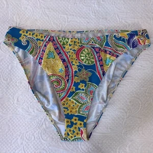 Lepel Bikini Bathing Suit Bottoms New With Tags Sz18 Multicolor Paisley - Picture 1 of 5