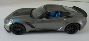 2017  Corvette,  Maisto,  1:24 scale die cast Car,  Metallic Grey,  Doors & Hood - Picture 1 of 9