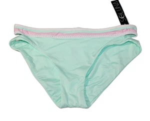 Soluna Swim Size M Light Green and Pink Cut Out Hip Bikini Bottom - Picture 1 of 4
