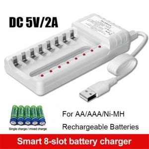 Fast Charging Dock USB Battery Charger For AA/AAA/Ni-MH Rechargeable Batteries - Picture 1 of 9