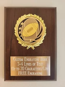 Football Award Plaque 4x6 Trophy FREE engraving - Picture 1 of 1