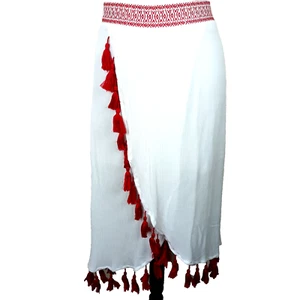 Gonna a fascia sintetica in nappa Show Me Your Mumu taglia grande midi boho festival resort - Foto 1 di 10