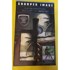 Sharper Image Clip On Smartphone Cell Phone Telescope And Tripod Set - Picture 1 of 3