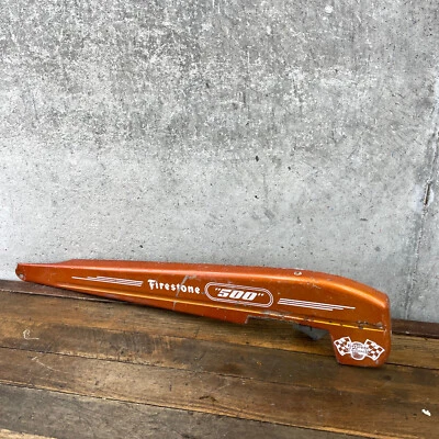 Vintage Firestone 500 Bike Chainguard Gold 26 in Middleweight Balloon Tire  Flag - Image 1 of 4