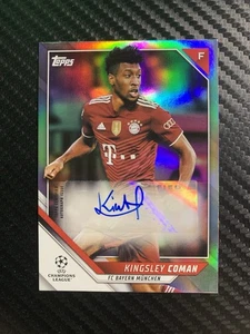 Kingsley Coman 2021-22 Topps UCL Foil Auto Autograph #BA-KC - Picture 1 of 2