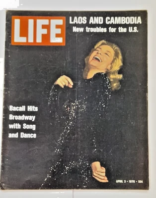 LIFE MAGAZINE VOL 68 No 12, 3 APR 1970, LAUREN BECALL ON COVER - Image 1 of 4