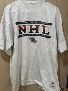Camiseta grande vintage de la Liga Nacional de Hockey Nuez moscada Power Week para hombre años 90 NHL - Imagen 1 de 2