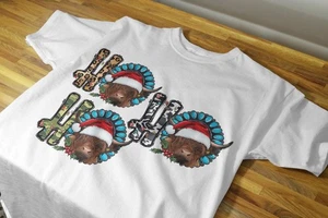 Weihnachten #53 - T-Shirt Bügelbild Wärmeübertragung - Frohe Weihnachten - Weihnachtsmann Elfe - Bild 1 von 2