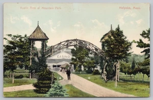 Holyoke MA Massachusetts - Arch at Mountain Park / Casino - Postcard - c1908 - Picture 1 of 2
