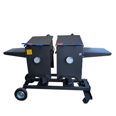 Freidora dividida R&V WORKS FF4 12 galones 4 canastas material de acero al carbono Foto 1 de 3