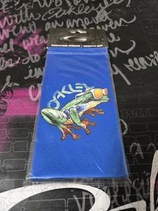Rare Vintage Oakley Rock The Frogskins Pacific Blue Microfiber Bag 100-358-001 - Picture 1 of 4