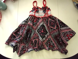 GOODLAD Girls size 5 Darling RED-WHITE-BLUE Smocked Top-4th of JULY - Picture 1 of 9