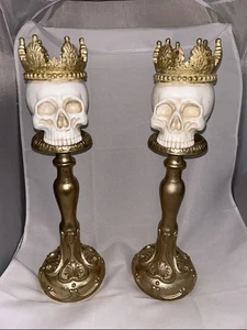 Totenkopf Podest Halloween Kerzenhalter Goth Deko Virus Halloween Deko - Bild 1 von 6