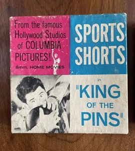 King Of The Pins Bowling Vintage Columbia Pictures 8mm Film Pantaloncini Sportivi Ciotola 8mm - Foto 1 di 5