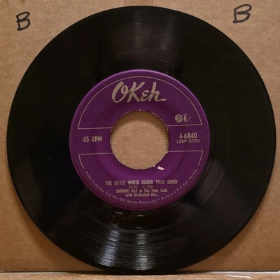 Johnnie Ray: The Little White Cloud That Cried/Cry 45rpm Okeh Records 7” VG - Image 1 of 2