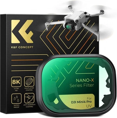 K&F Concept MCUV Protection Filter for DJI Mini 4 Pro UV Filter HD Optical Glass - Image 1 of 4