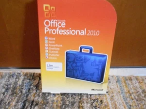 Microsoft Office 2010 Professional Word Excel Powerpoint Outlook Access DVD - Picture 1 of 2