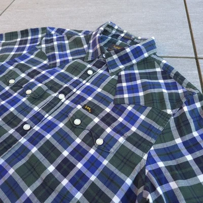 Lee 101 Mens Shirt Size Small Plaid Check Western Pearl Snap Cowboy  - Image 1 of 4
