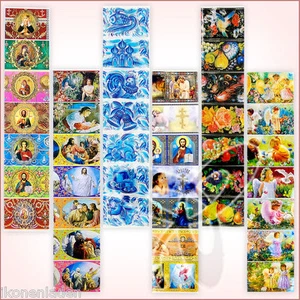 2x Oster Ostereier Dekorbanderolen Etiketten Пасха ikonen Jesus Ostern / 6*3 - Bild 1 von 27