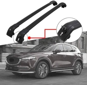 Fits for Mazda CX9 CX-9 2016-2022 Lockable Crossbars Roof Rack Rail Cross Bars - Picture 1 of 9
