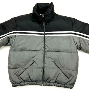 North Crest Boys Medium Down Filled Puffer Gray Winter Coat Ski Snowboard Camp - Picture 1 of 8