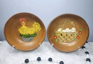 Vintage 1970's McCoy 8" Stoneware "Canyon Mesa" Handpainted Bowls Set Of 2 - Picture 1 of 13