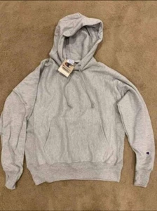 ZWEI Herren KLEINE neu mit Etikett Champion Reverse Weave Blank Hoodies grau - Bild 1 von 8