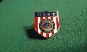 U*S*E*T Badge Lapel Pin United States Equestrian Team Member Horse Crest Shield