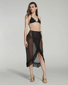 Falda encubierta negra Agent Provocateur Joyce UK12 grande nueva con etiquetas $310 - Imagen 1 de 8
