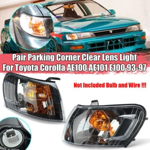 For Toyota Corolla AE100 AE101 E100 Pair Parking Corner Clear Lens Light Cover - Picture 1 of 8