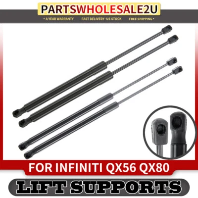 4 件升降支撑结构减震器适用于英菲尼迪 QX56 QX80 2011 - 2016 抽油烟机 + 尾门 — 第 1/4 张图片