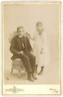 CIRCA 1880&#39;S CABINET CARD Adorable Image of Brother &amp; Sister Winsor Olean, NY