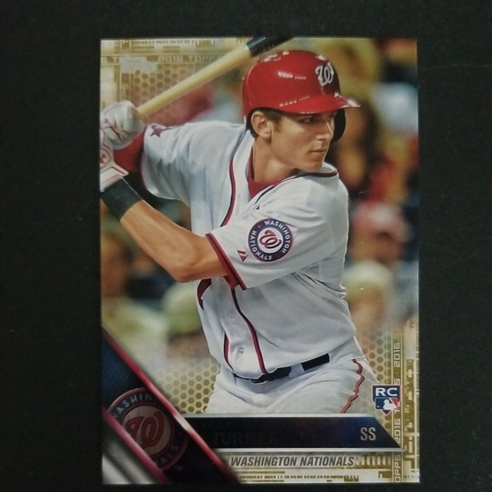 2016 Topps Trea Turner RC Rookie #/2016 Gold Parallel SP #103 Nationals Phillies