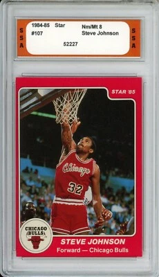 1984-85 Star Steve Johnson #107 SSA NM-MT 8 Chicago Bulls - Image 1 of 2